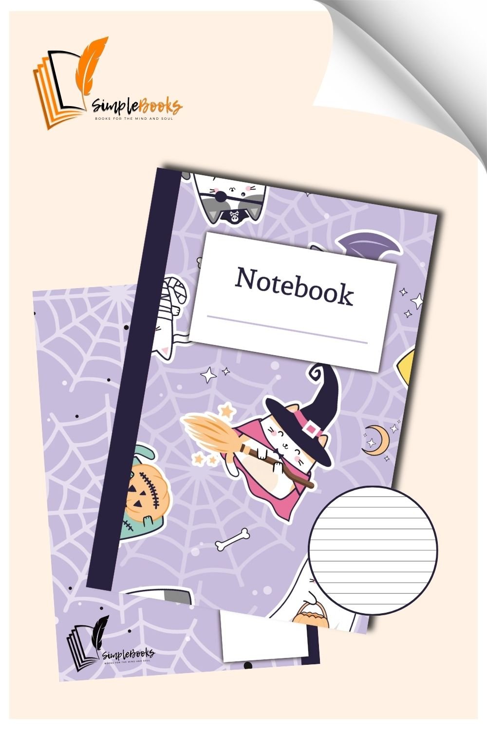 Light Purple Kawai Halloween Notebook_Simplebooks