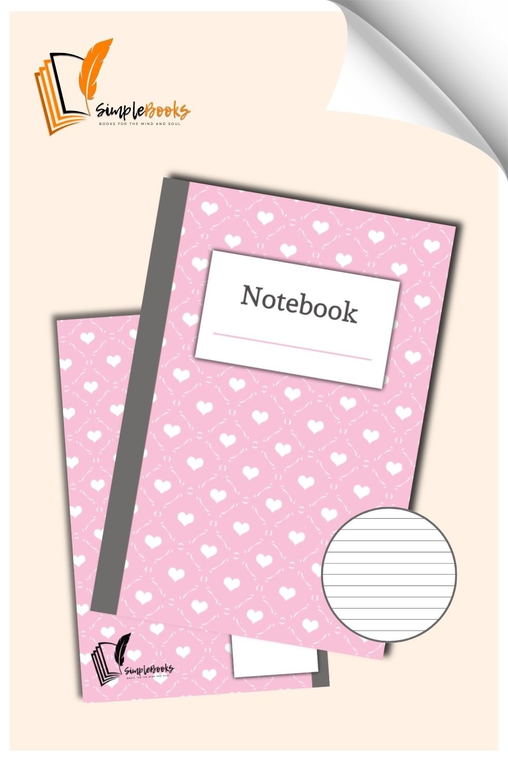 Pink Hearts Notebook