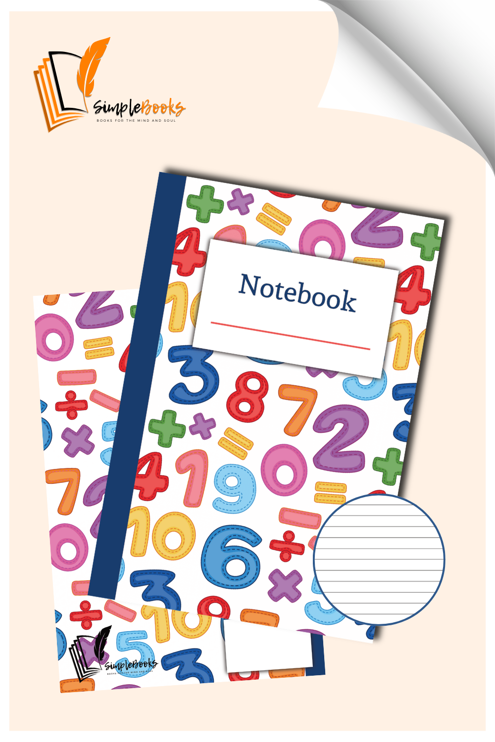 Math & Numbers White Notebook_Simplebooks