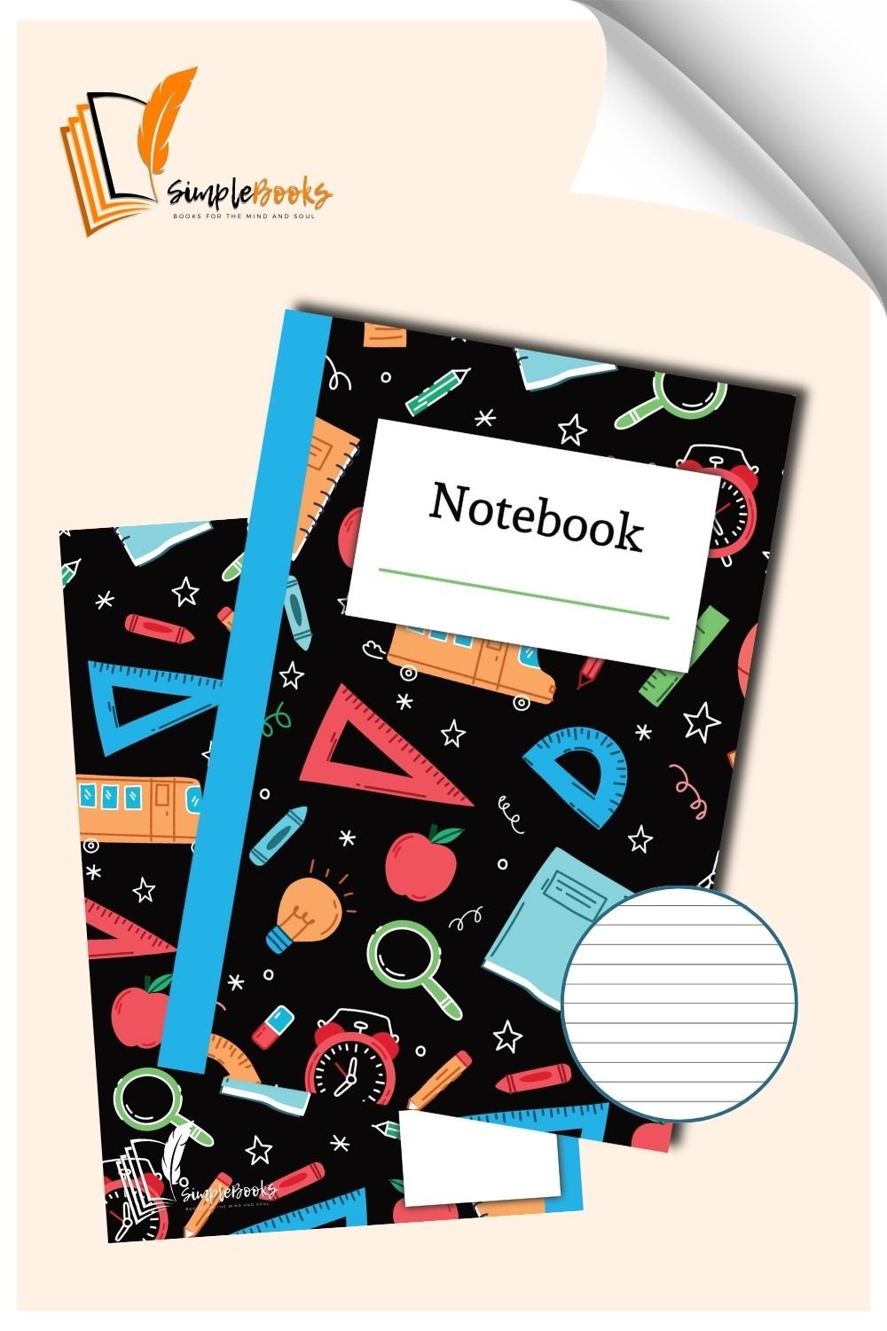 School Tools Black Notebook_Simplebooks