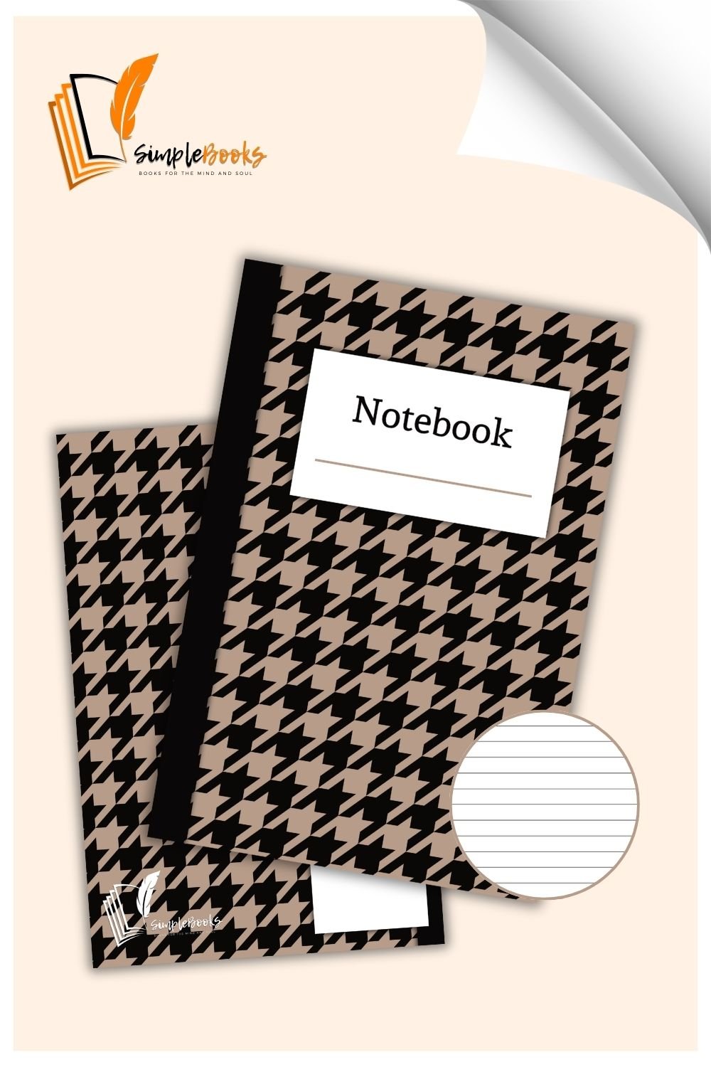 Camel Houndstooth Notebook_Simplebooks