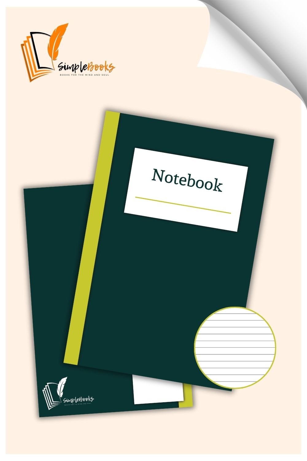 Dark Green Simple Notebook_Simplebooks