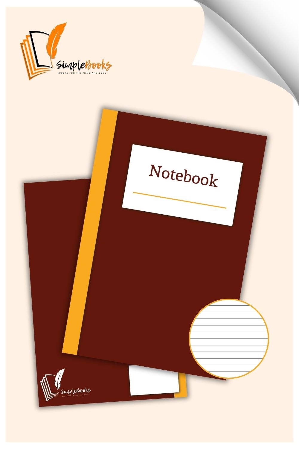 Dark Orange Simple Notebook_Simplebooks