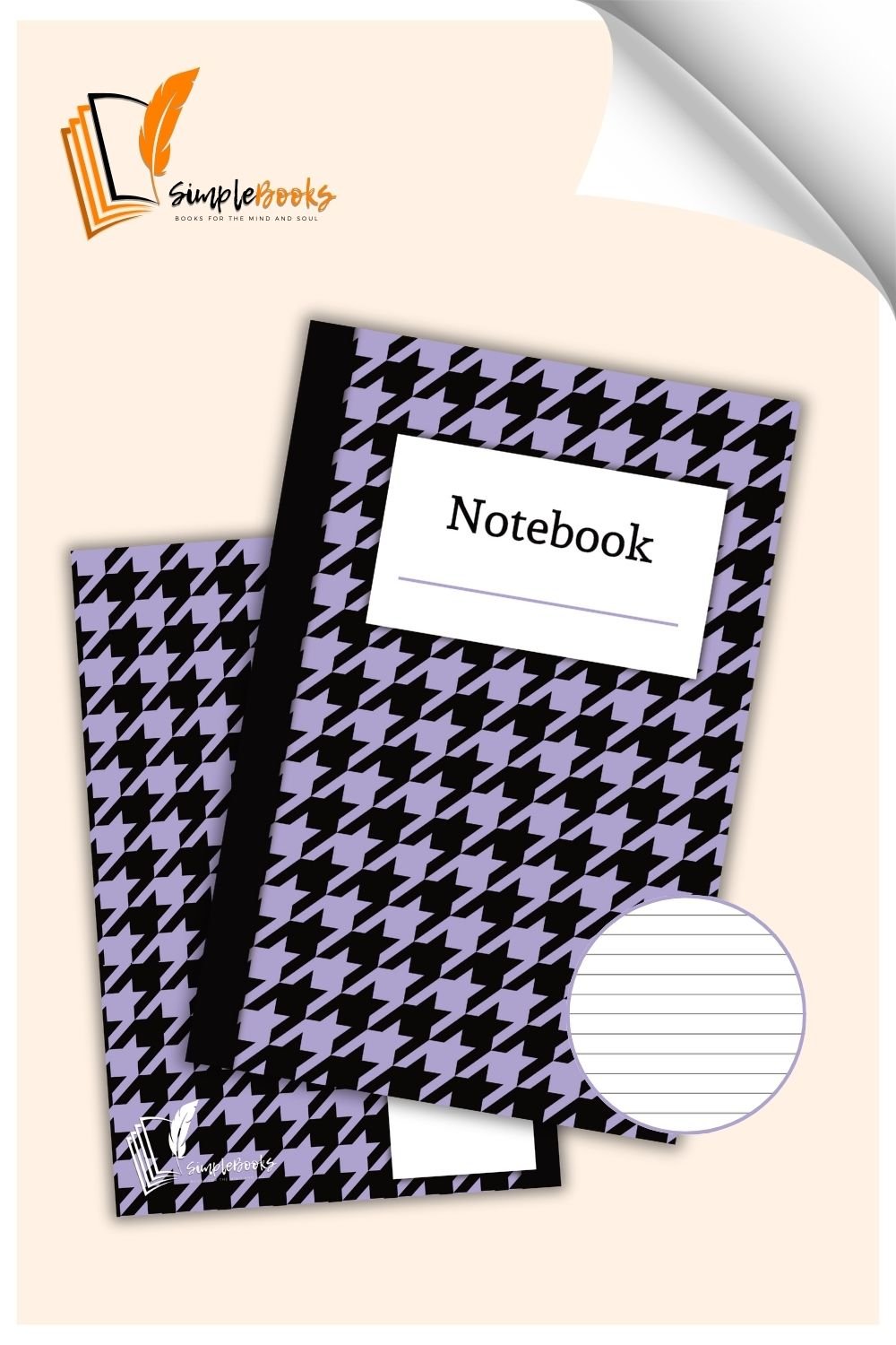 Purple Houndstooth Notebook_Simplebooks